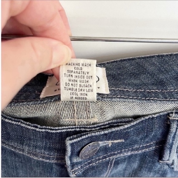 White House Black Market Blanc jeans blue bootcut floral fading - Picture 6 of 8